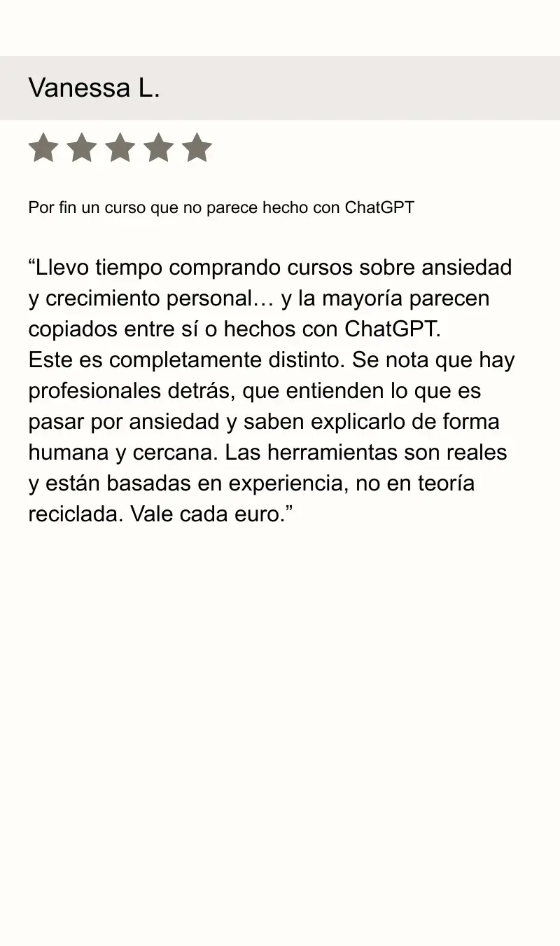 Sesiones terapia Ansiedad