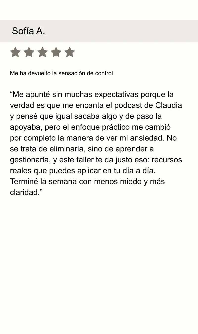 Curso ansiedad Gestión ansiedad