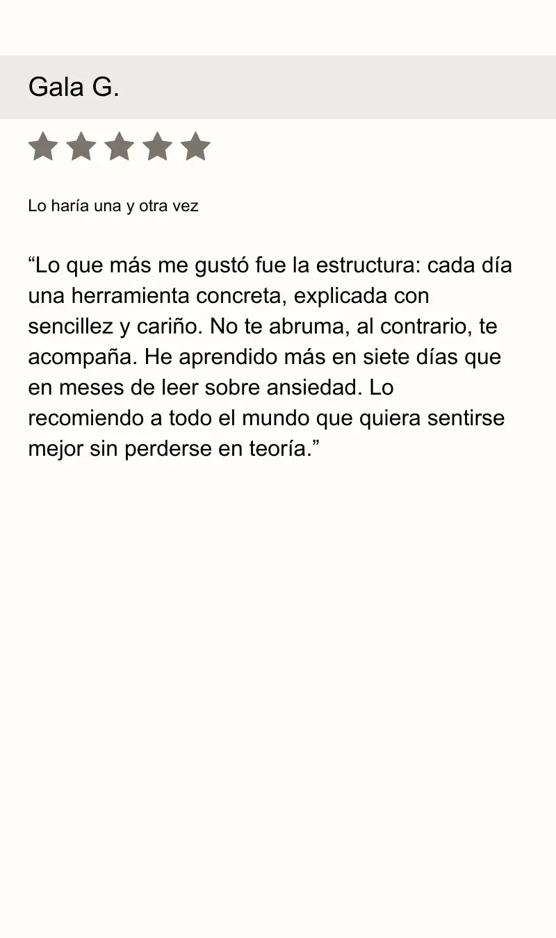 Curso ansiedad Gestión ansiedad